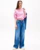 Tommy Jeans TJW RLX GRADIENT FLAG CREW Kadın Pembe Kazak DW0DW21396U06