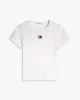 Tommy Jeans TJW SLIM BADGE RIB TEE Kadın Beyaz T-shirt DW0DW17881YBL
