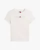 Tommy Jeans TJW SLIM TJ US LINEAR SS TEE Kadın Beyaz T-shirt DW0DW21422YBH