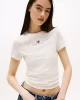Tommy Jeans TJW SLIM TJ US LINEAR SS TEE Kadın Beyaz T-shirt DW0DW21422YBH
