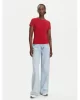 Tommy Jeans TJW SLIM TJ US LINEAR SS TEE Kadın Kırmızı T-shirt DW0DW21422XLE