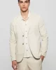 Guess Tyron Blazer Erkek Krem Ceket M4YN09WG9Y0-F1ST