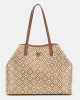 Guess VIKKY II LARGE TOTE Kadın Kahverengi Omuz Çantası HWWR9318290-COG