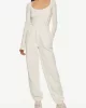 CK Jeans WAFFLE KNIT CUFFED JOG PANT Kadın Beyaz Eşofman Altı J20J223920-YBI