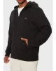 CK Jeans WOVEN LABEL ZIP THROUGH HOODIE Erkek Siyah Eşofman Üstü J30J326858-BEH