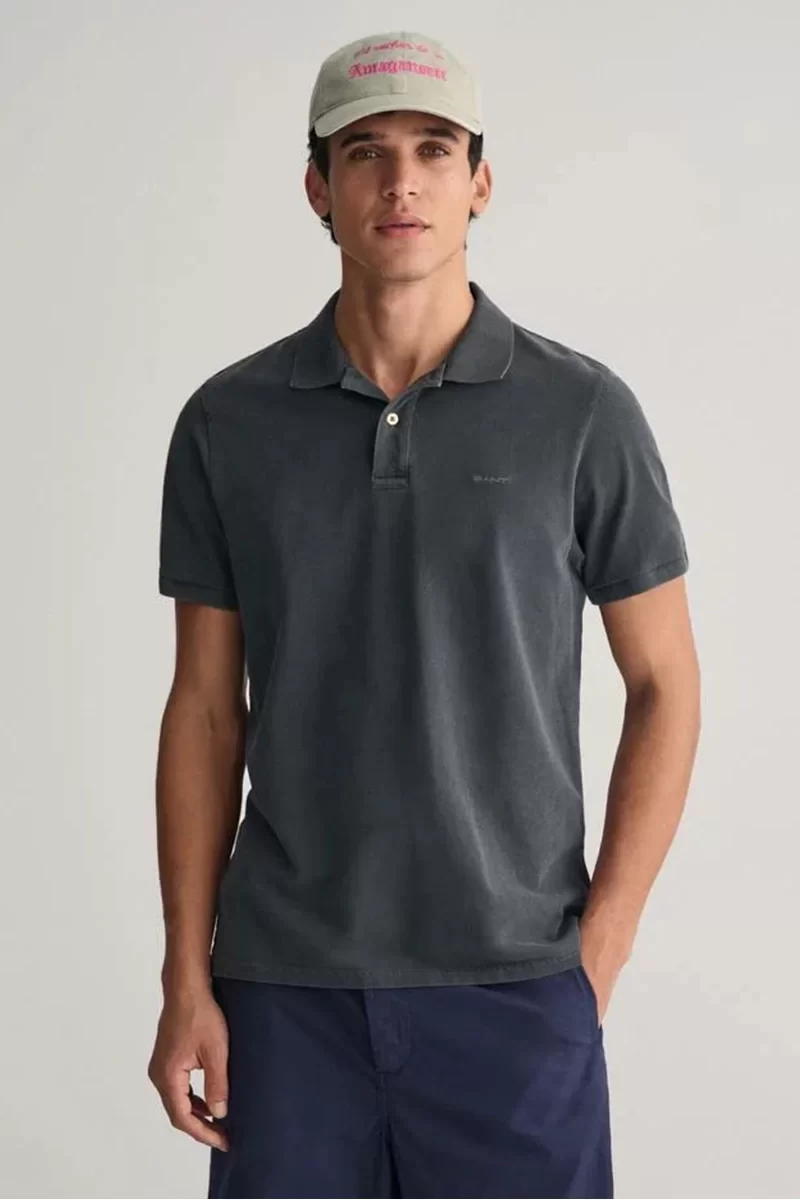 GANT Erkek Siyah Regular Fit Logolu Polo