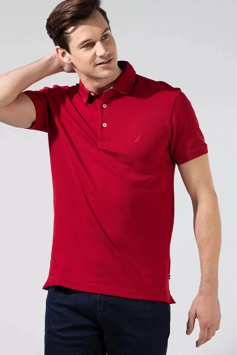 Nautıca Erkek  Kırmızı Slim Fit Kısa Kolu  Polo