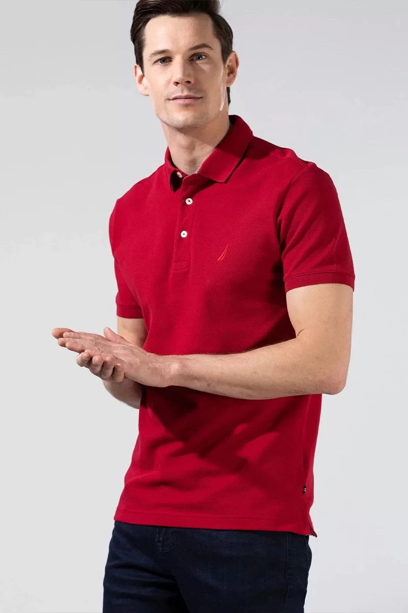 Nautıca Erkek  Kırmızı Slim Fit Kısa Kolu  Polo