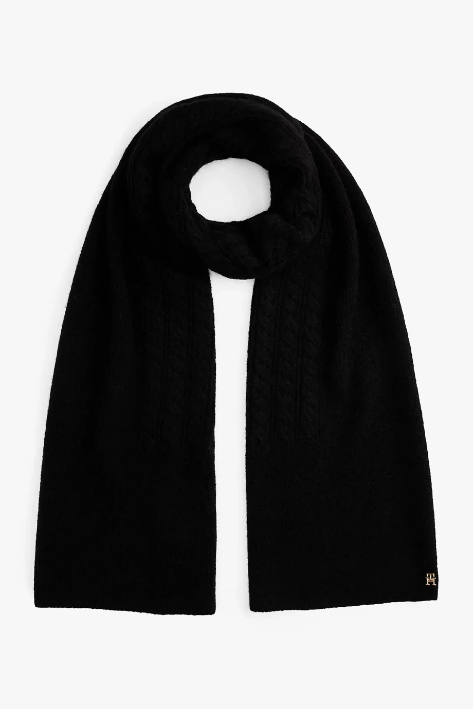 Tommy Hilfiger TH Elevated Chic Yumuşak Kadın Siyah  Şal  AW0AW17788BDS