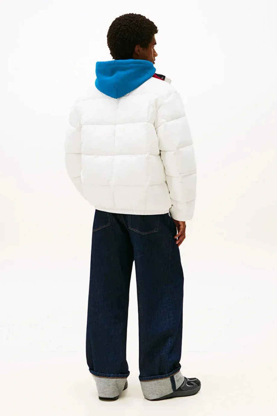 Tommy Hilfiger TJM DNA Yakalı Şişme Erkek Beyaz  Mont  DM0DM22041YBL