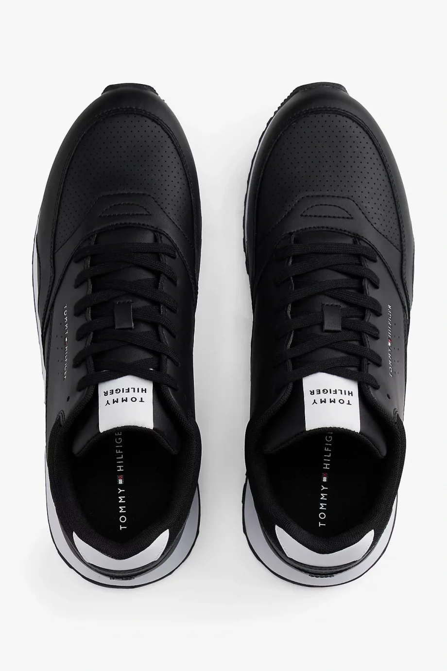 Tommy Hilfiger New Runner Eva Tabanlı Deri Klasik Erkek Siyah Sneaker FM0FM055120GX