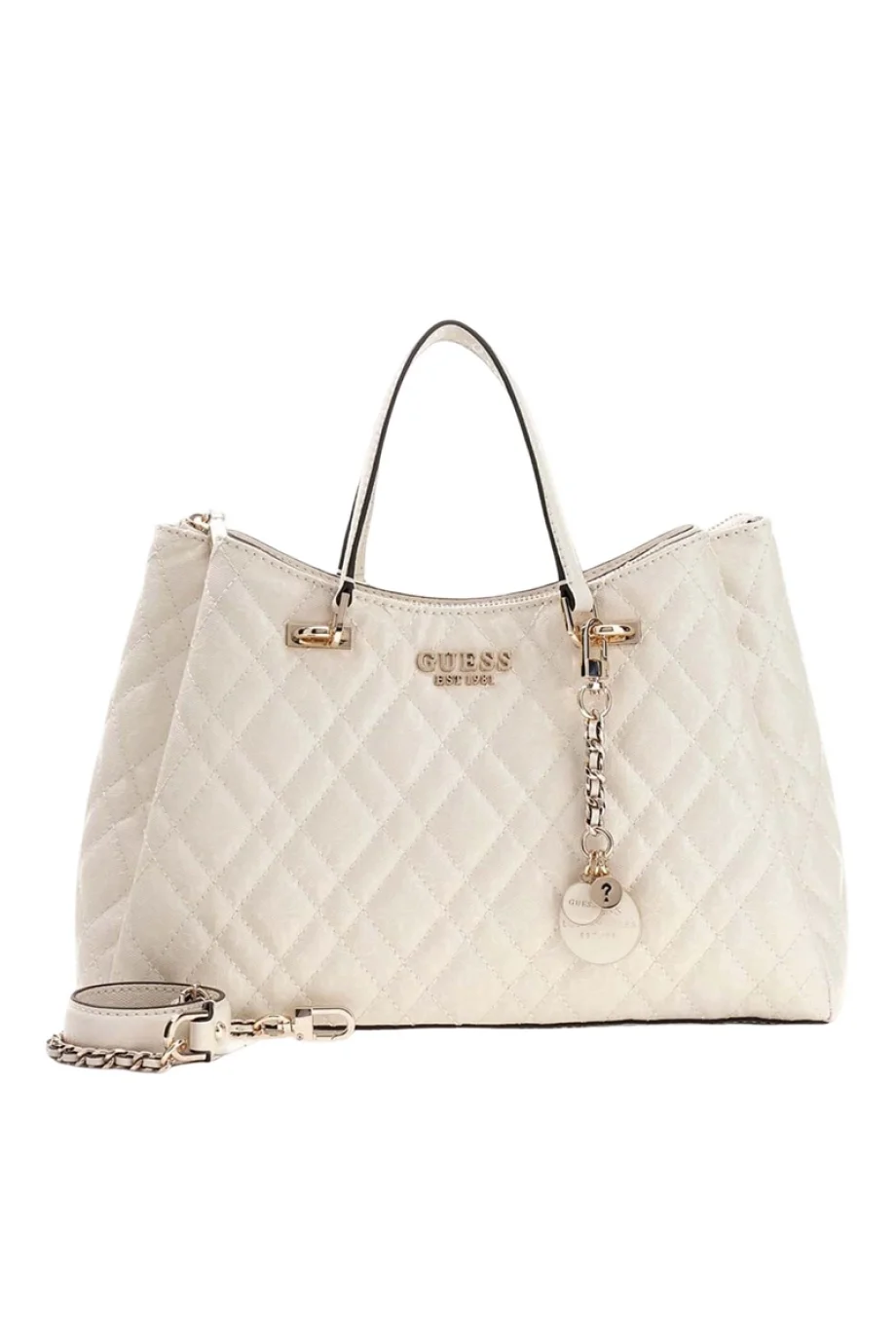 Guess Isemay Girlfriend Omuz El ve Omuz Kadın Beyaz El Çantası HWGG9628060-OFF