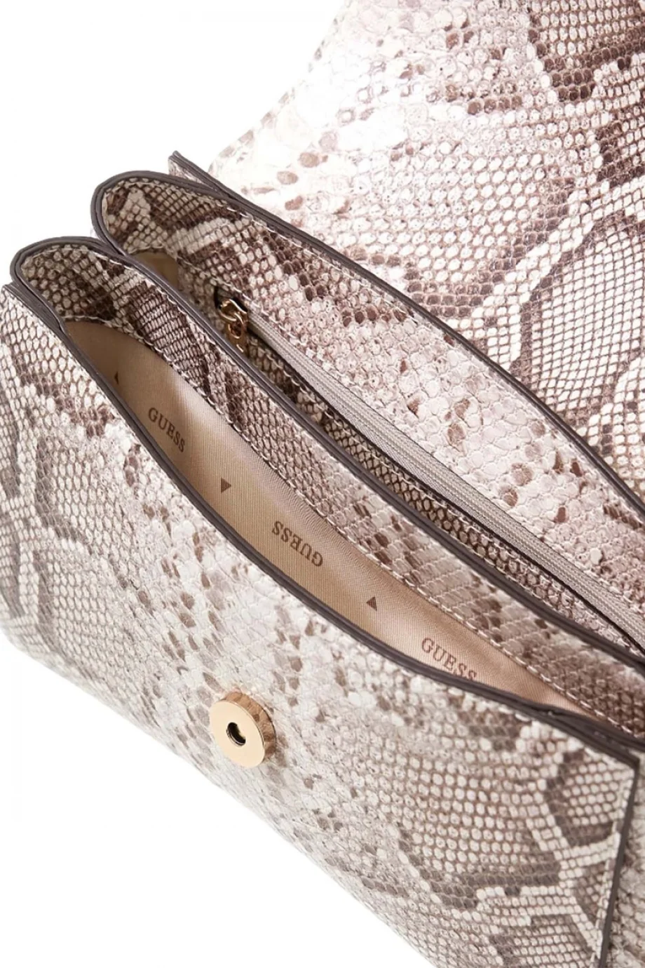 Guess Melinda Üstten Saplı Kapaklı Kadın Natural Omuz Çantası HWKG9933200-NAT