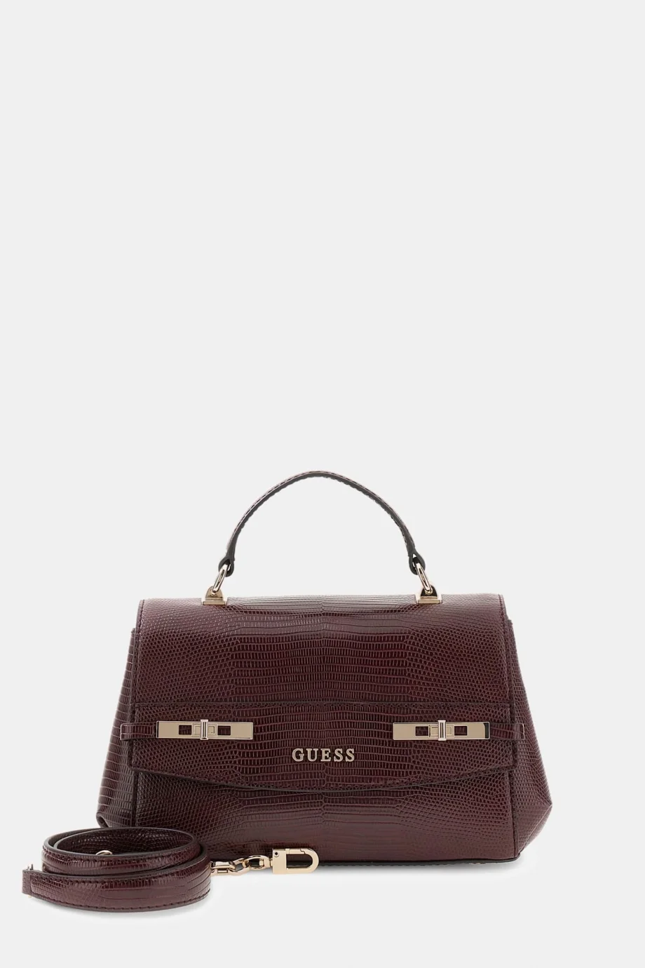Guess Melinda Üstten Saplı Kapaklı Kadın Bordo Omuz Çantası HWKL9933200-BUR