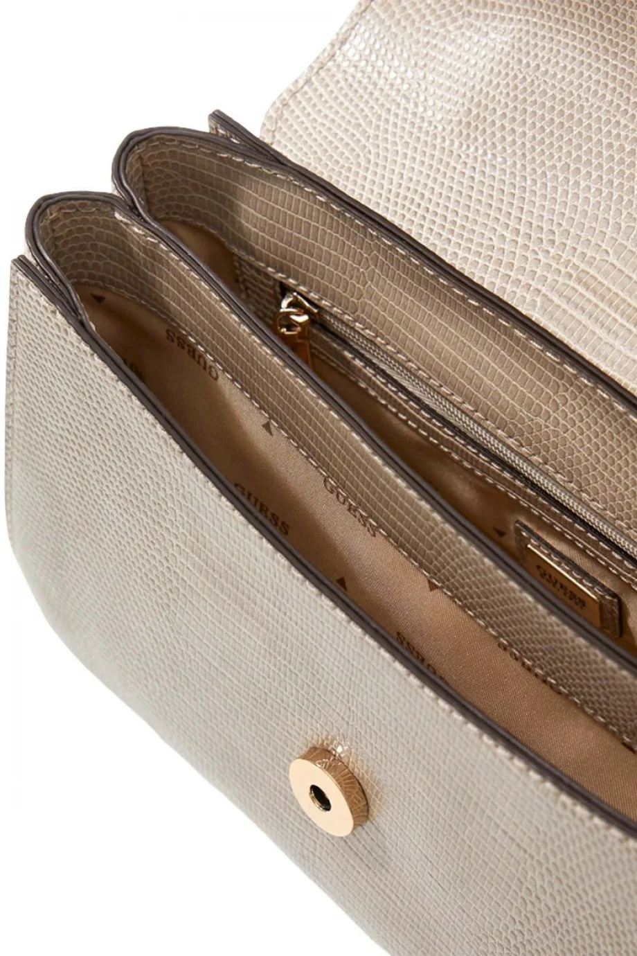 Guess Melinda Üstten Saplı Kapaklı Kadın Bej Omuz Çantası HWKL9933200-LTA