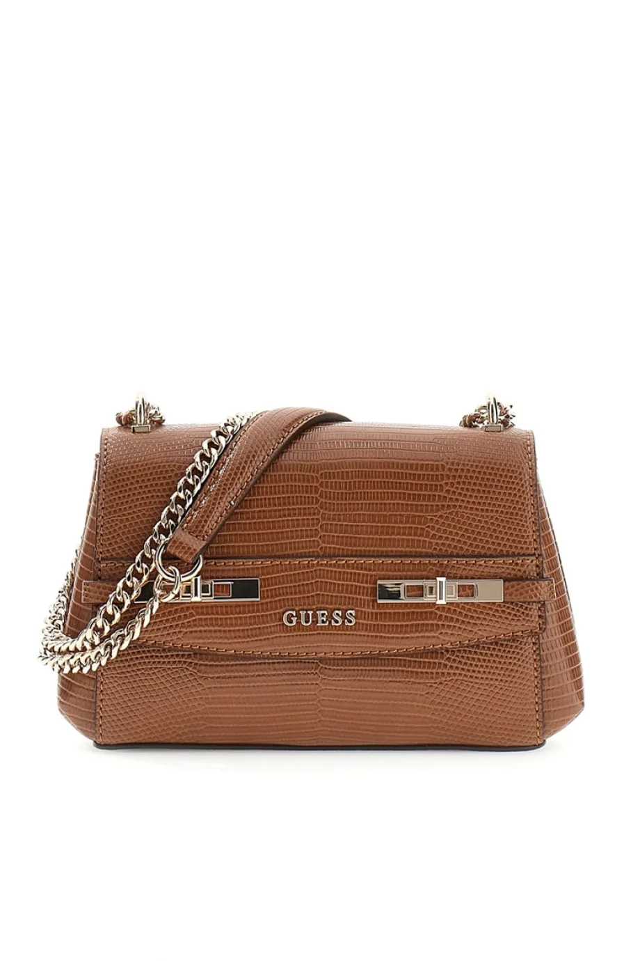Guess Melinda Mini Dönüştürülebilir Çapraz Askılı Kapaklı Kadın Kahverengi Omuz Çantası HWKL9933780-COG