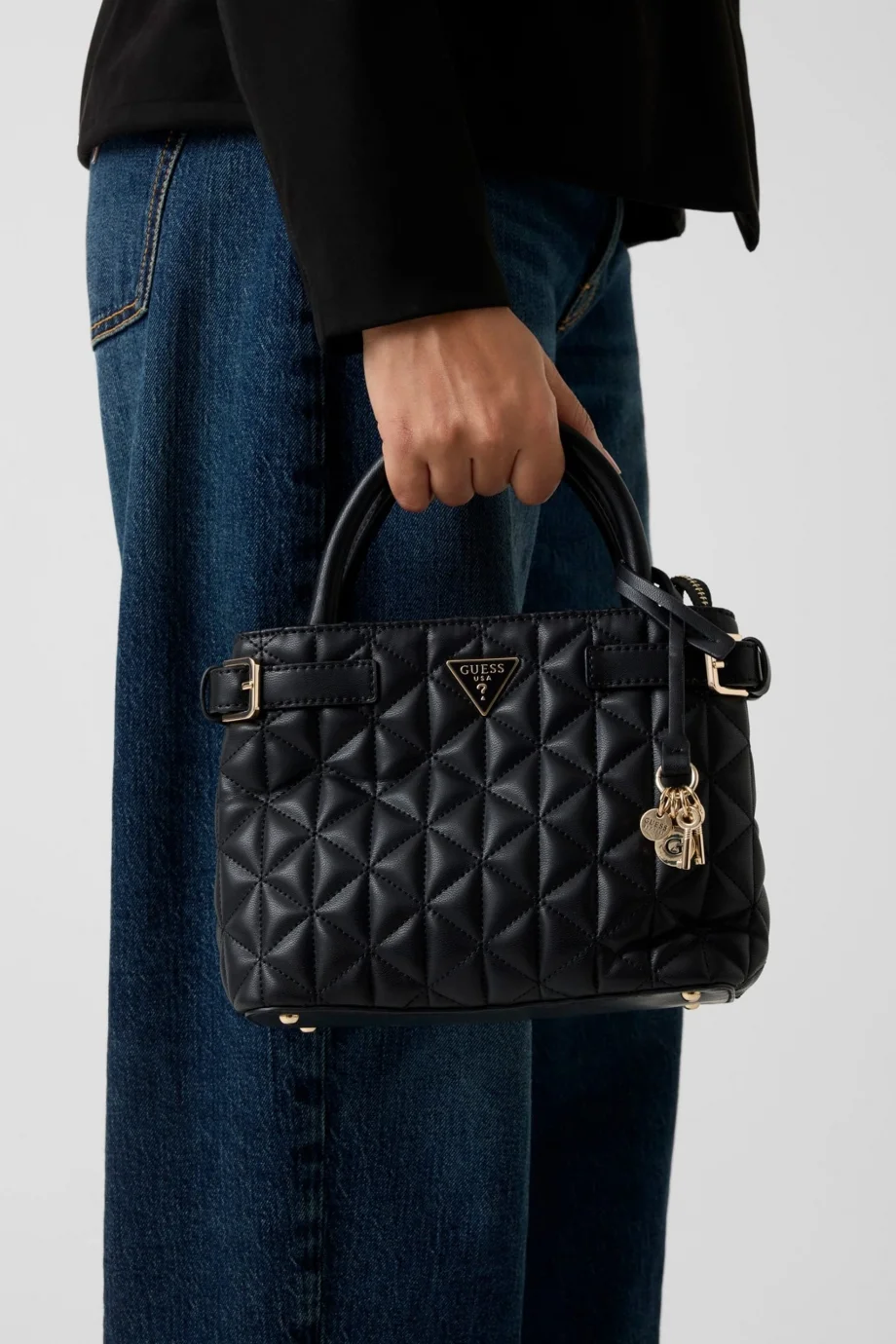 Guess Paisleigh Küçük El ve Omuz Kadın Siyah El Çantası HWQG9883050-BLA