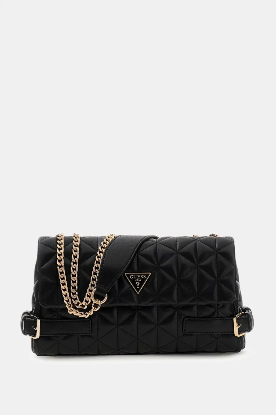 Guess Paisleigh Dönüştürülebilir Çapraz Askılı Kapaklı Kadın Siyah Omuz Çantası HWQG9883210-BLA