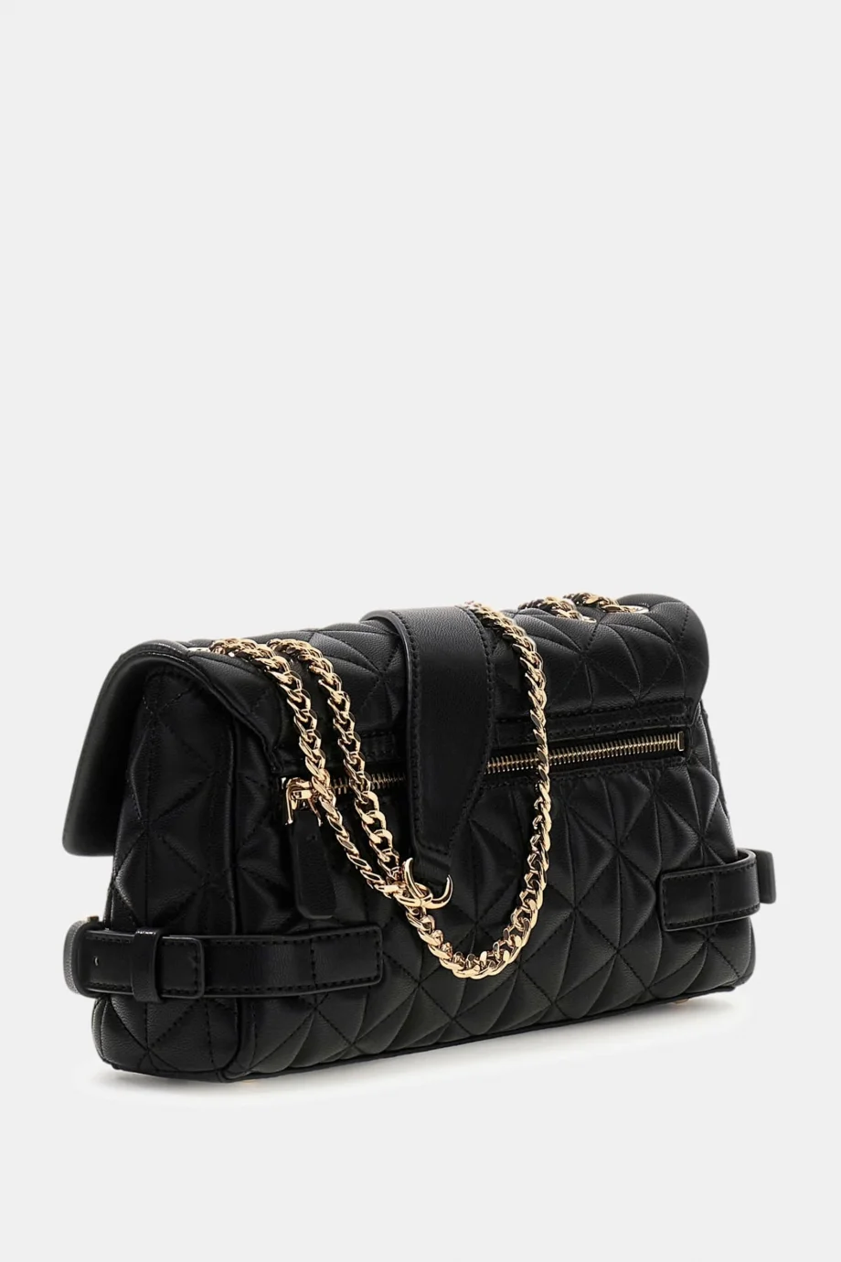 Guess Paisleigh Dönüştürülebilir Çapraz Askılı Kapaklı Kadın Siyah Omuz Çantası HWQG9883210-BLA