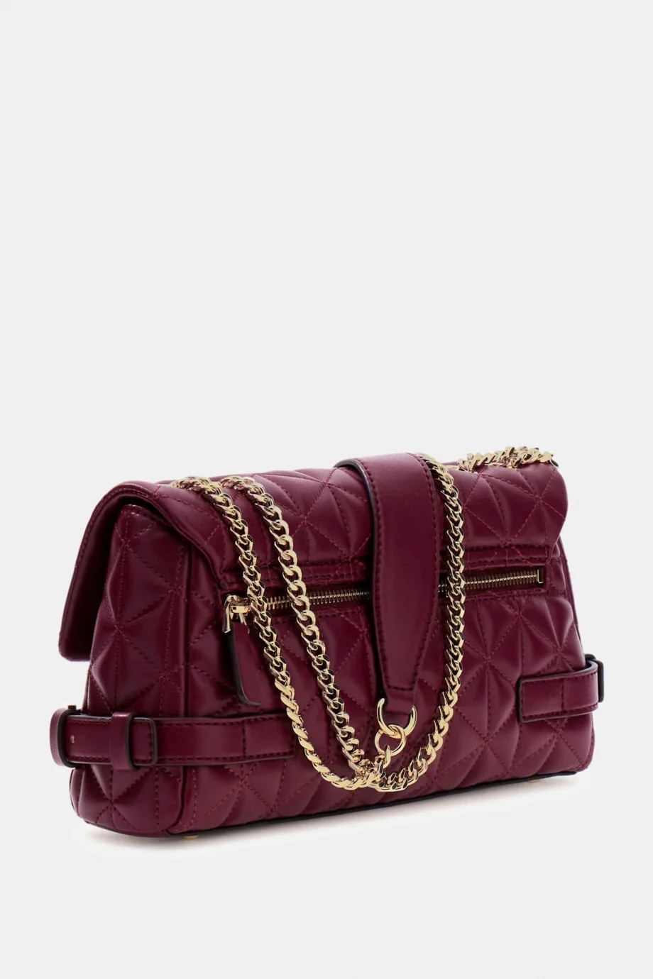 Guess Paisleigh Dönüştürülebilir Çapraz Askılı Kapaklı Kadın Bordo Omuz Çantası HWQG9883210-BUR
