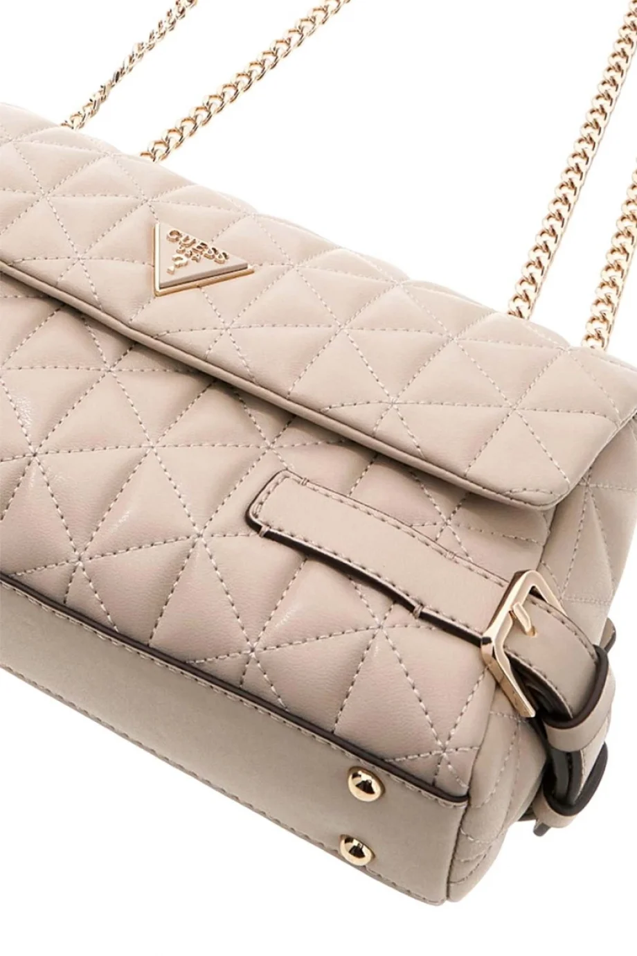 Guess Paisleigh Dönüştürülebilir Çapraz Askılı Kapaklı Kadın Bej Omuz Çantası HWQG9883210-LTA