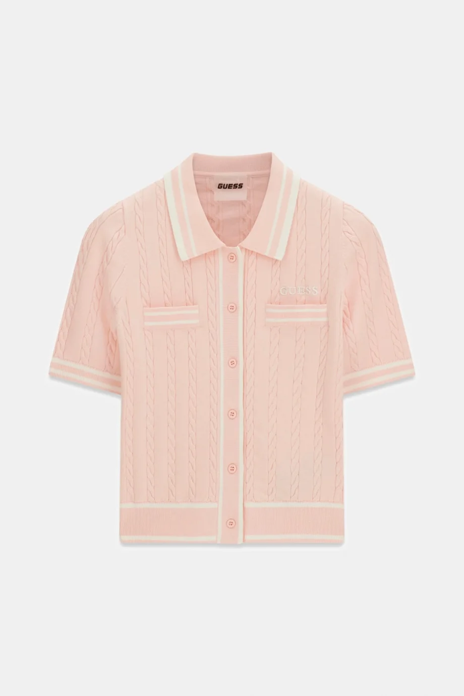 Guess Shari Polo Hırka Triko Kadın Pembe Hırka V6RR02Z4652-G66E