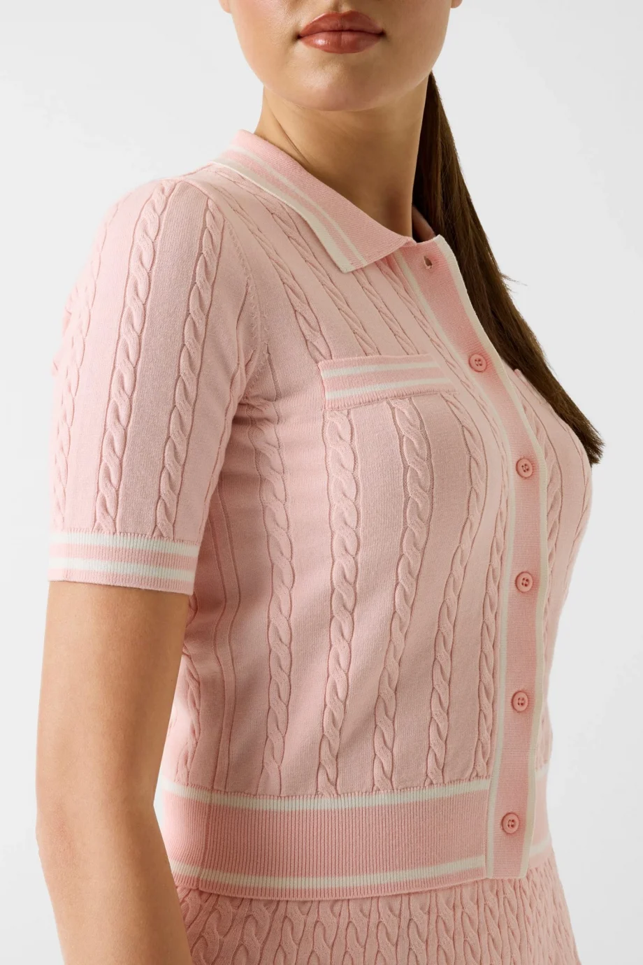 Guess Shari Polo Hırka Triko Kadın Pembe Hırka V6RR02Z4652-G66E