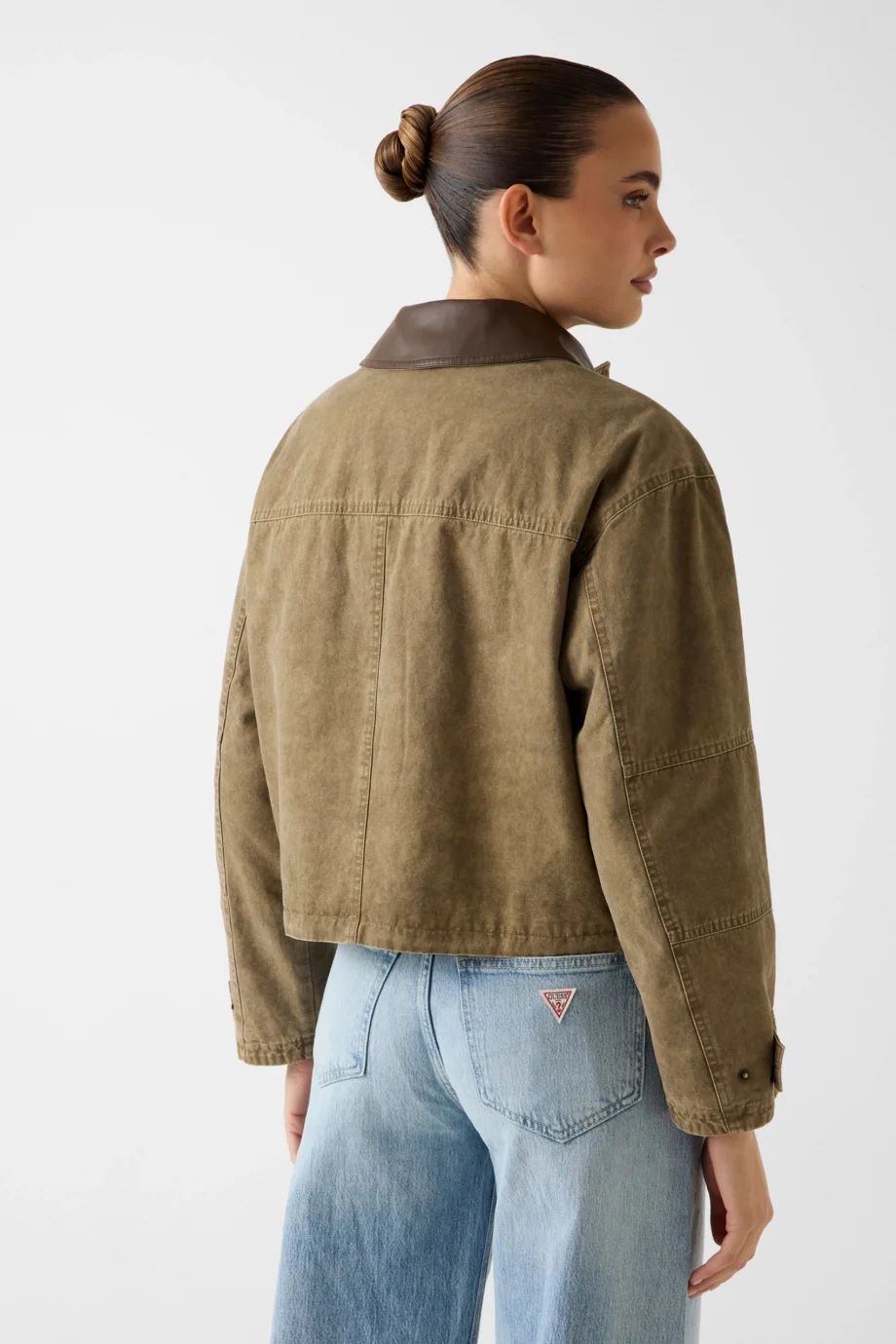 Guess Manon Kısa Field Kadın Yeşil Ceket W6RL51WL372-F8BC