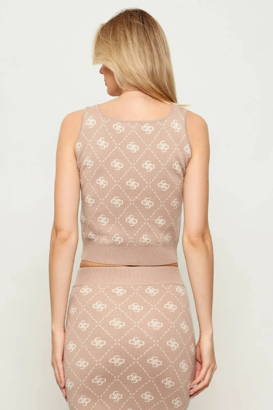 Guess Sarah 4G Büstiyer Triko Kadın Krem Triko W4BR0CZ3JD2-FNJS