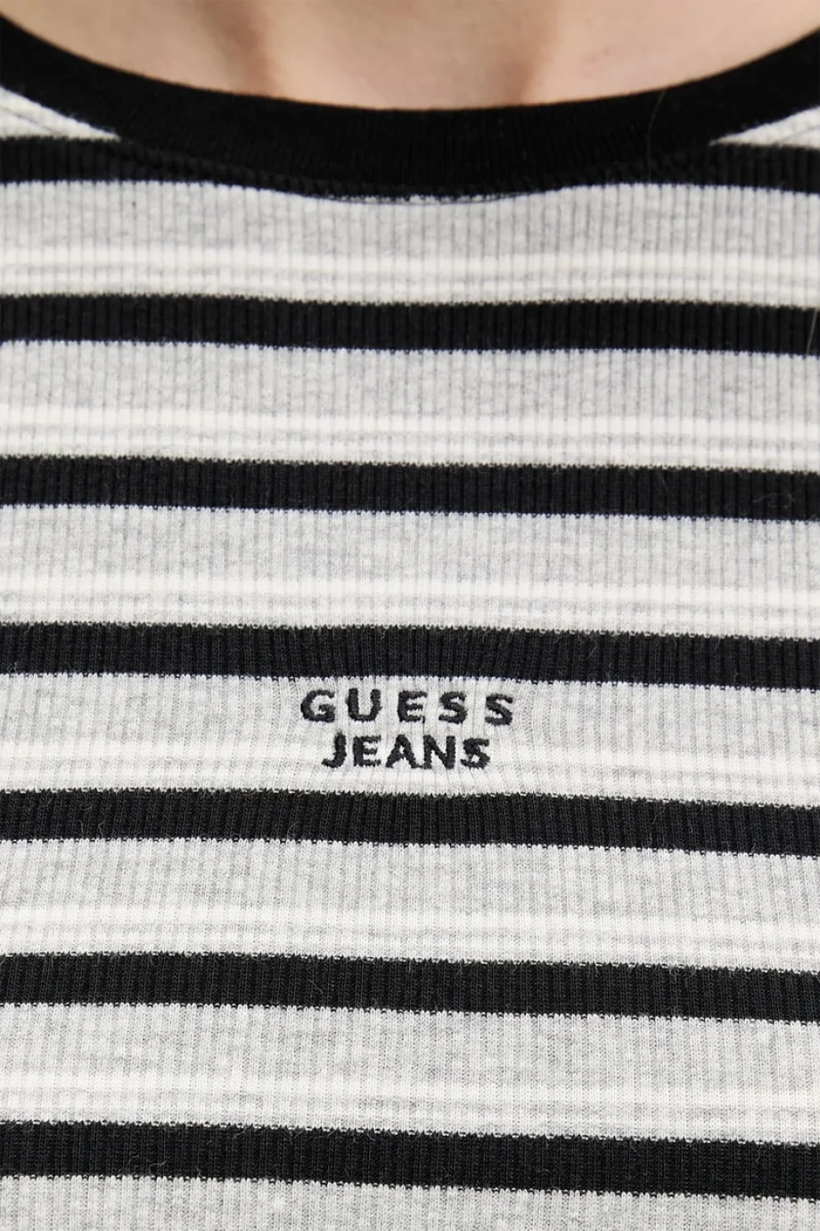 Guess Kadın Siyah Çok Renkli Çizgili Logolu T-shirt W5BP52KA0H1-S9HG