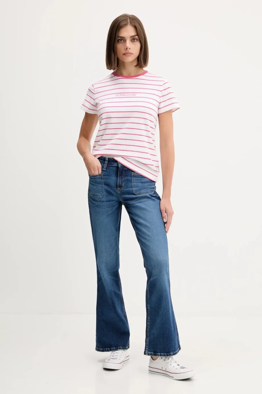 Guess Gj Ss Cn Reg Kadın Çok Renkli Regular Fit T-Shirt W4BI53KCIE1-S51V