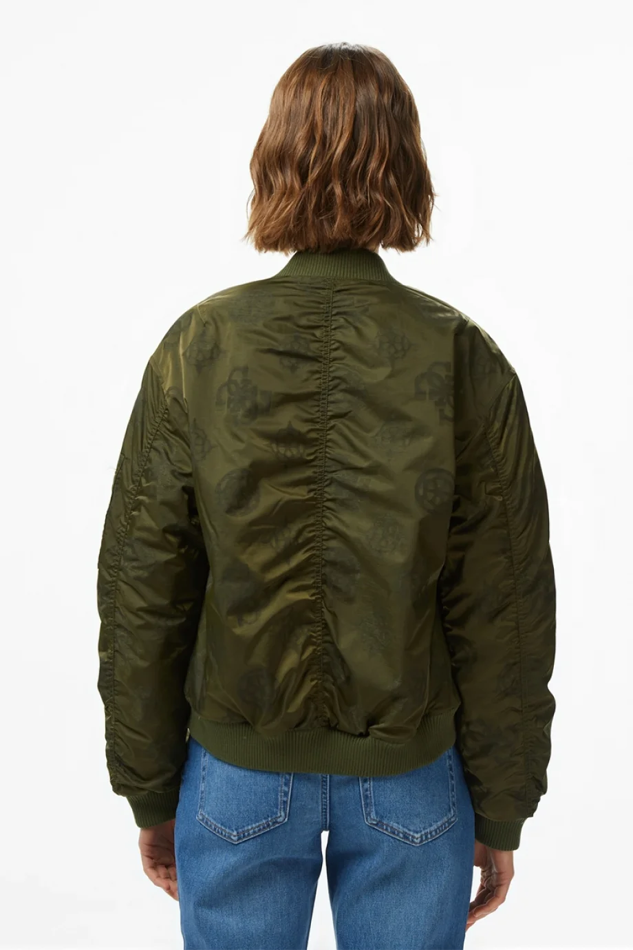 Guess Philomene Kadın Yeşil Bomber Ceket W5YL08WHDK2-G896