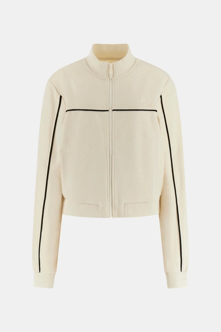 Guess Clara Tam Fermuarlı Kadın Beyaz Sweatshirt V6GQ09K3001-G047