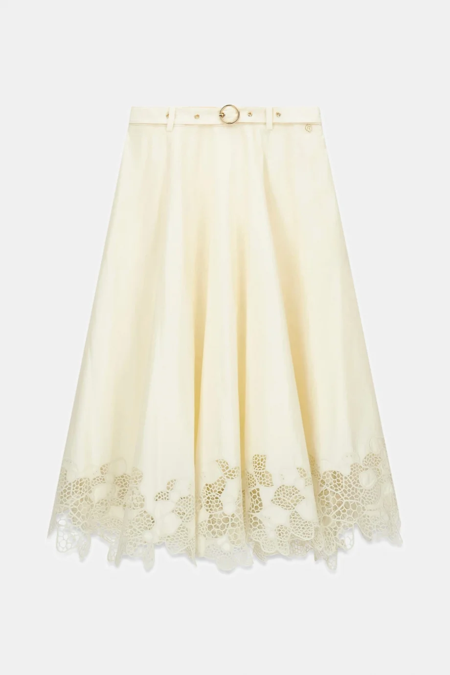 Guess Sonia Nakışlı Midi Kadın Krem Etek W6GDA3W2726-G053