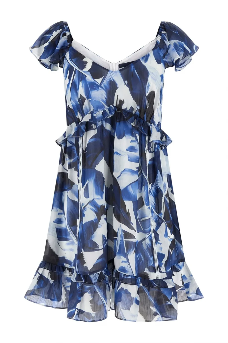 Guess Kısa Kollu Orsola Çan Kadın Lacivert Elbise W6GK30W1819-PMIB