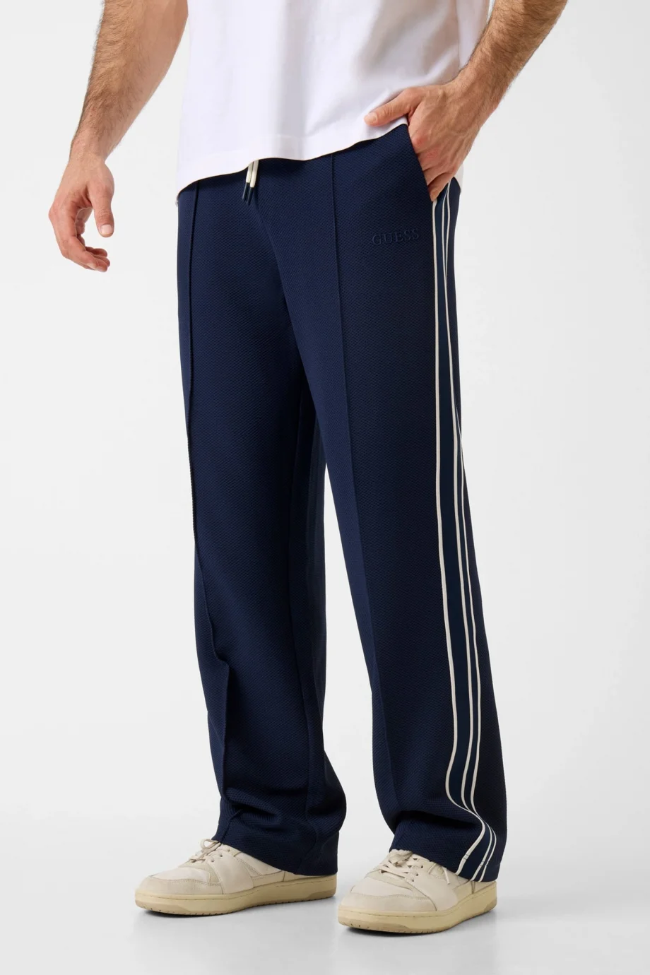 Guess Spiros Düz Paça Erkek Mavi Eşofman Altı Z6GB14K3211-G7R1