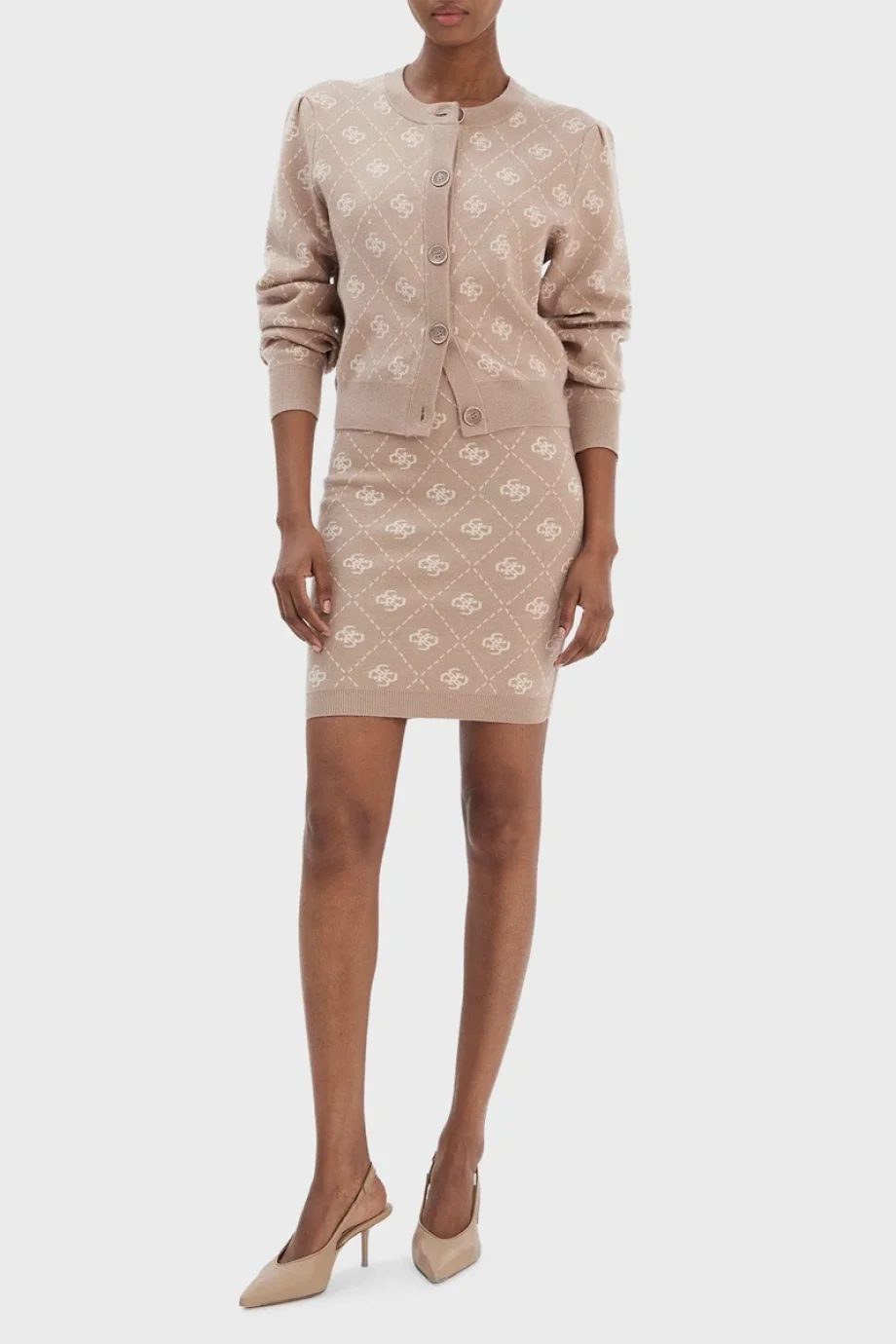 Guess Sarah 4G Triko Kadın Krem Etek W4BD0SZ3JD2-FNJS