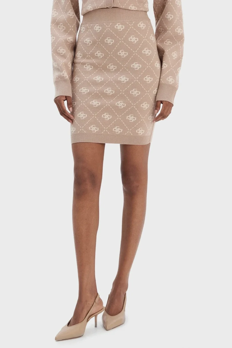 Guess Sarah 4G Triko Kadın Krem Etek W4BD0SZ3JD2-FNJS