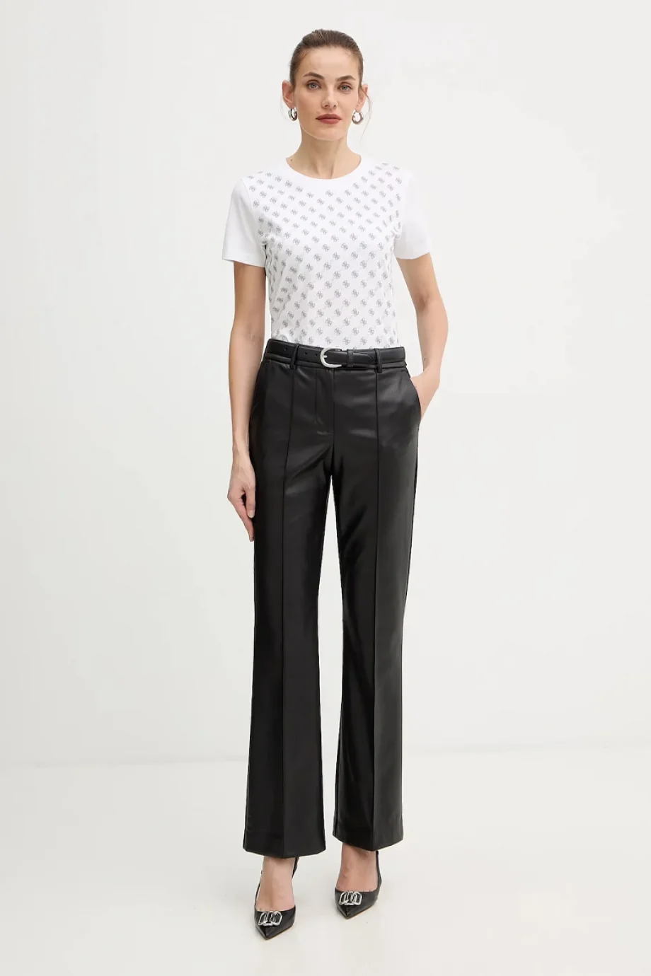 Guess Allover Kadın Beyaz Regular Fit T-Shirt W5BI21I3Z14-G011