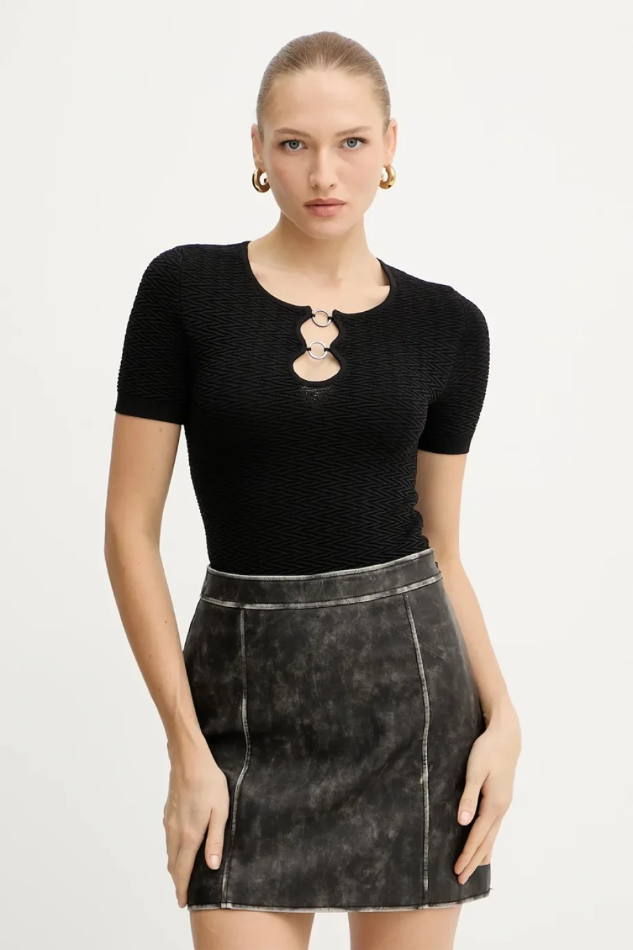 Guess Helena Kadın Siyah Triko W5YR16Z3OV0-JBLK