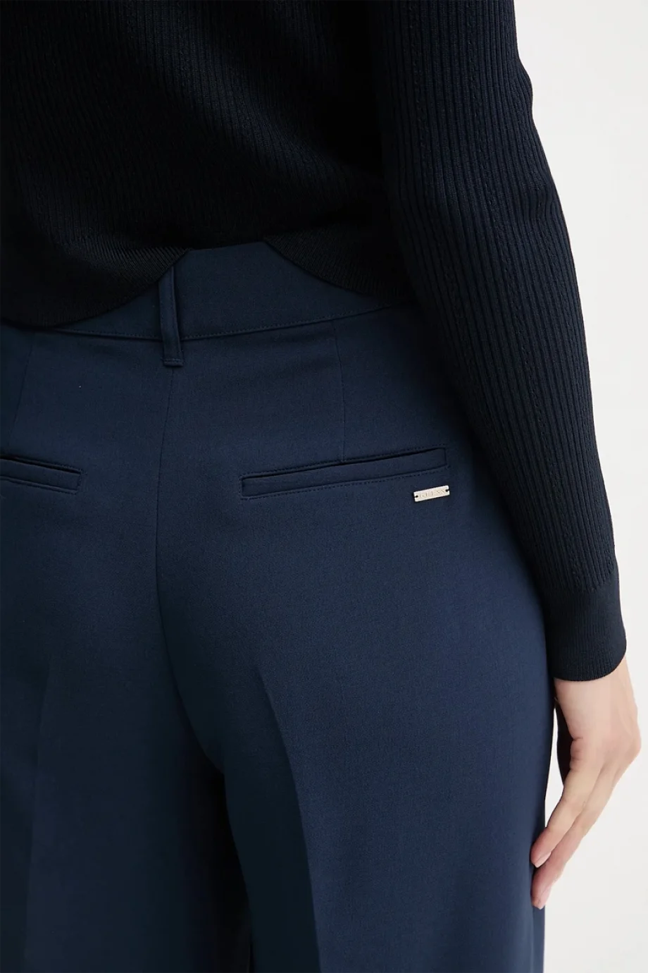 Guess Theoline Kadın Lacivert Regular Fit Pantolon W5YB08WGHC2-G7P1