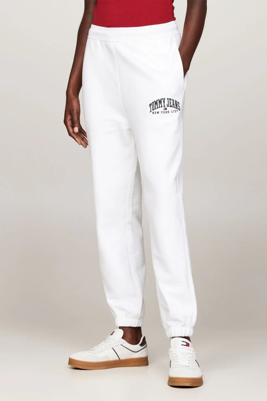 Tommy Hilfiger TJW RLX VARSITY SWEATPANT Kadın Beyaz Eşofman Altı DW0DW18744YBR