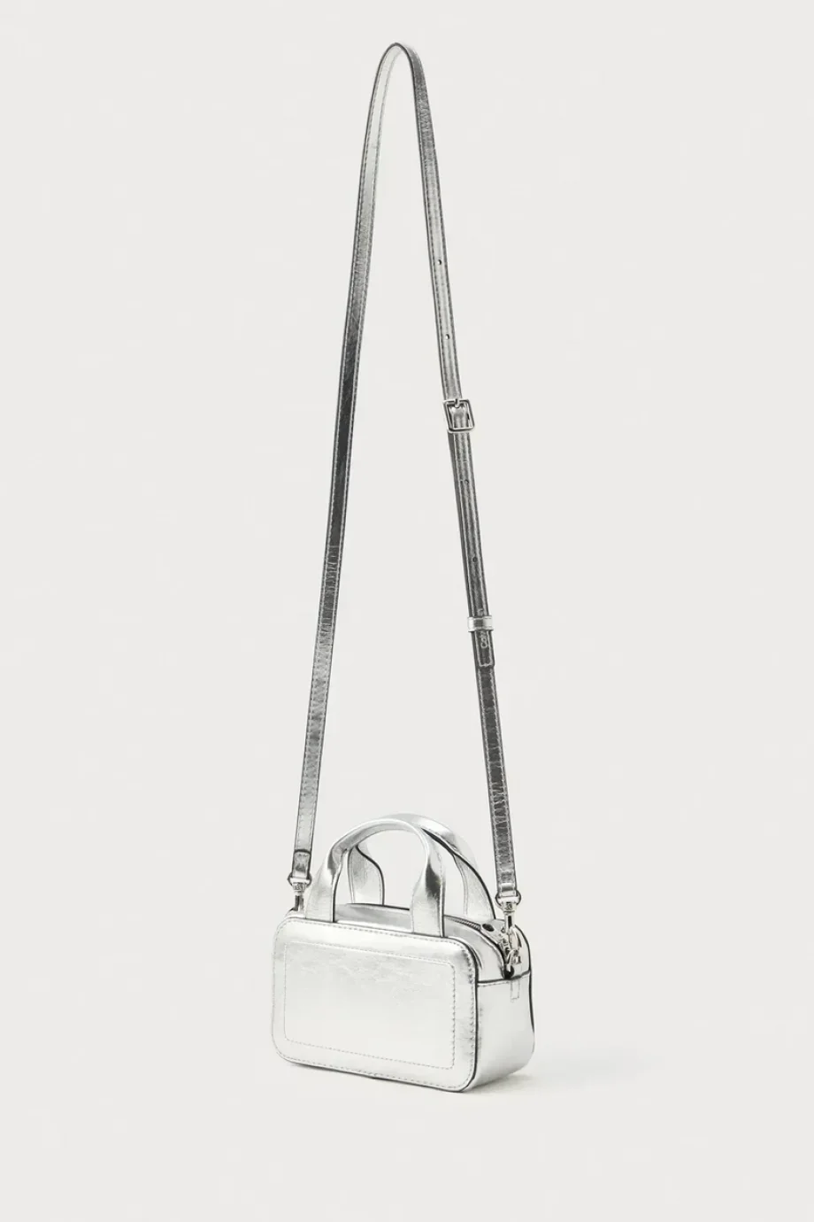 Calvin Klein Bold CK Metalik Mini Bauletto Kadın Metalik Gri Çapraz Çanta LV04F1202G-58G