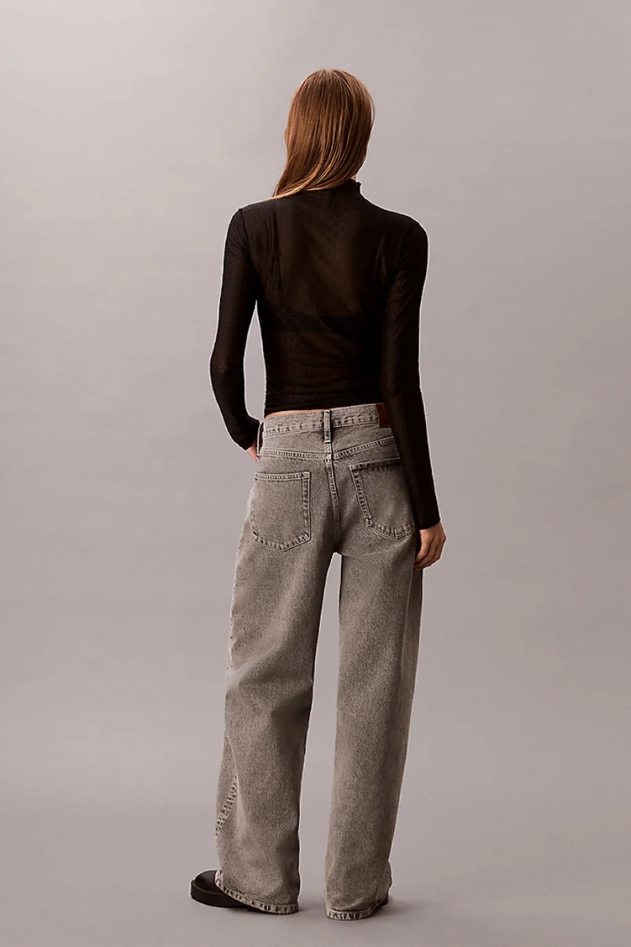 Calvin Klein Geniş Paça Grey Sterling Kadın Gri Jeans LV047D834G-0SL