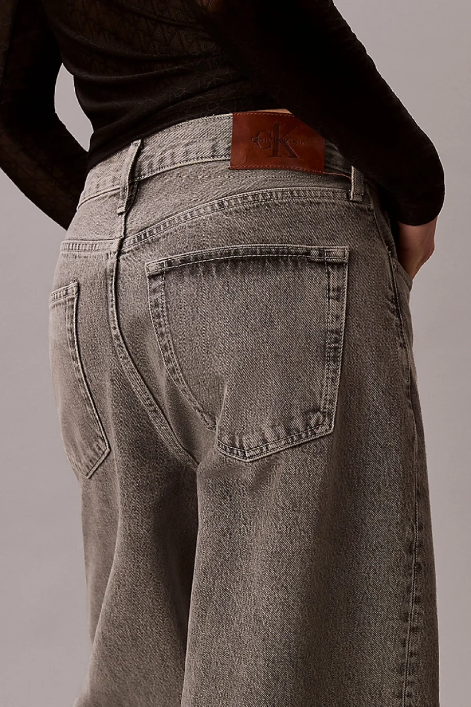 Calvin Klein Geniş Paça Grey Sterling Kadın Gri Jeans LV047D834G-0SL