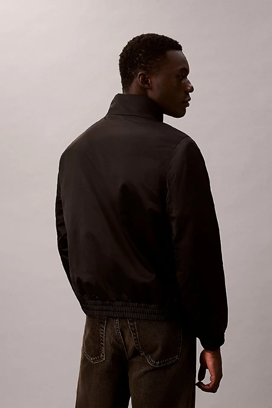 Calvin Klein Uzun Kollu Dolgulu Harrington Erkek Siyah Ceket LV04RC516G-UB1