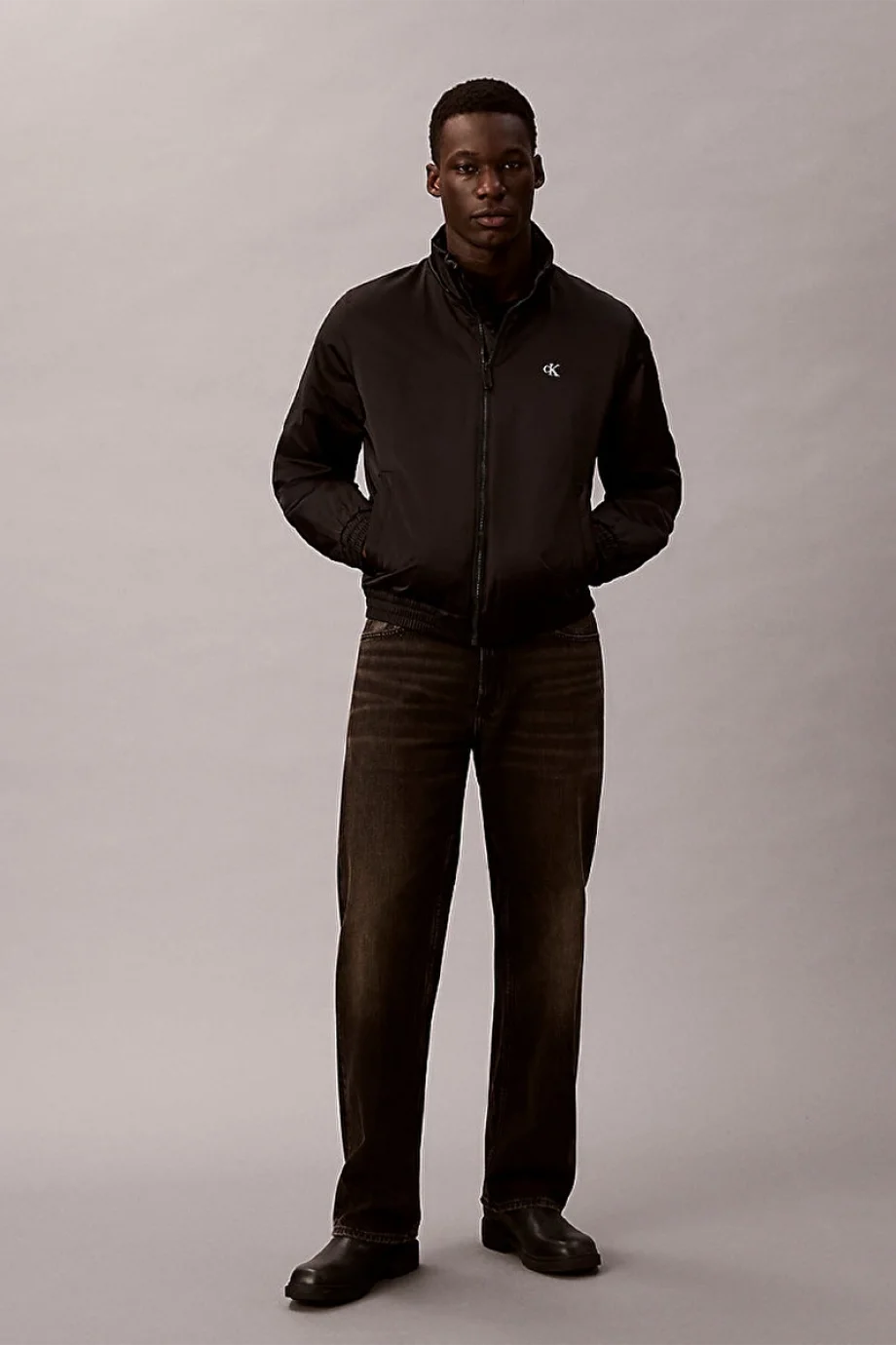 Calvin Klein Uzun Kollu Dolgulu Harrington Erkek Siyah Ceket LV04RC516G-UB1