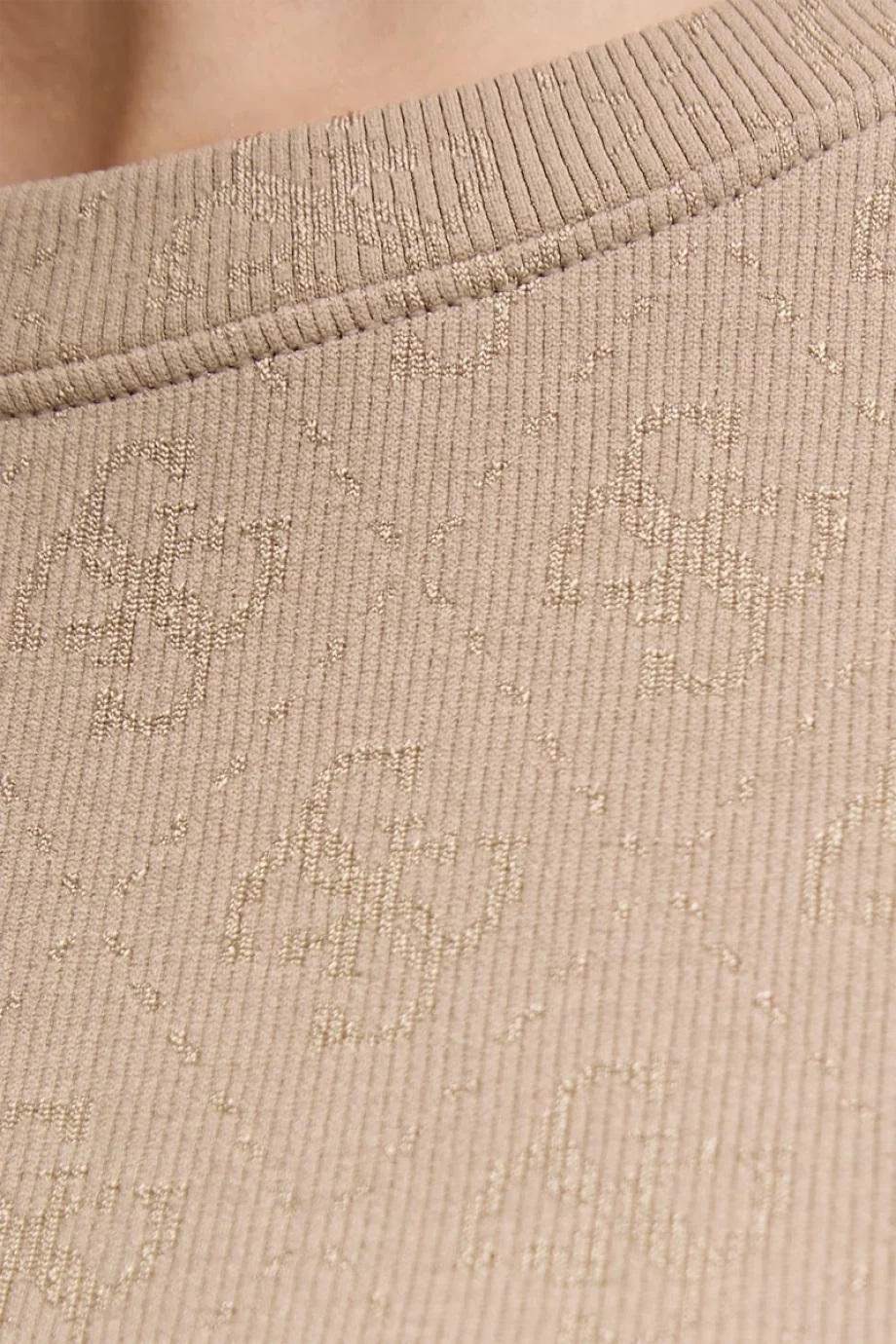 Guess Pepi 4G Dikişsiz Kısa Kollu Kadın Bej Top V6RP02Z4692-FNL8