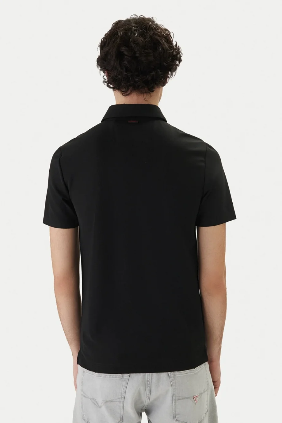 Guess Kısa Kollu Yeni Teknik Esnek Polo Yakalı Erkek Siyah Polo T-shirt M6RP02KD202-JBLK