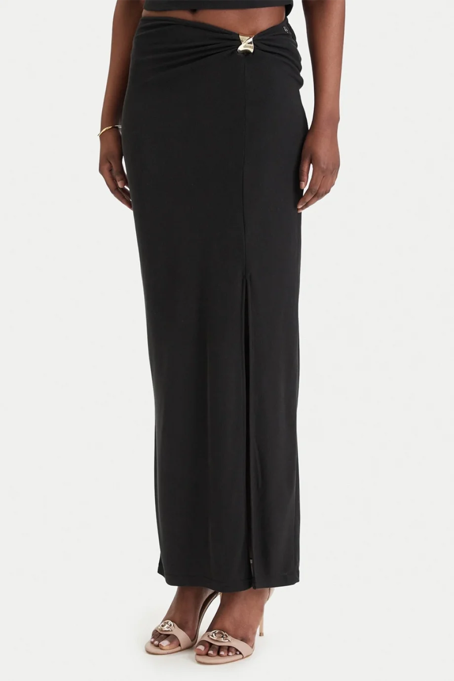 Guess Brigitte Midi Kadın Siyah Etek W6GD15K2936-JBLK